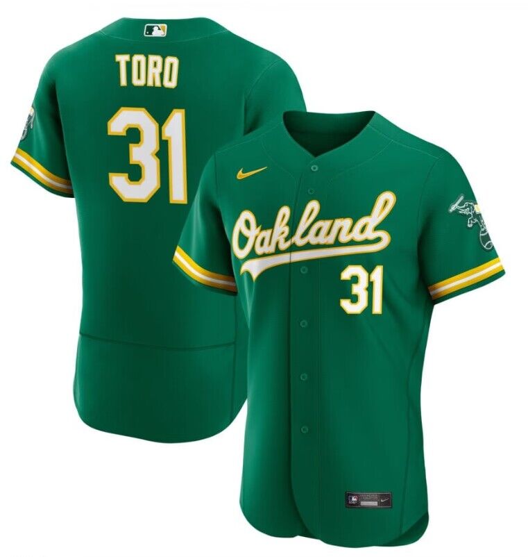 Women's Oakland Athletics #31 Abraham Toro Green Stitched Baseball Jersey(Run Small)